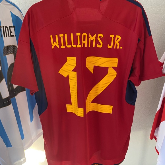 Adidas Spain National Team Home Soccer Jersey. #12 Nico Williams. Size XL. - Picture 5 of 13